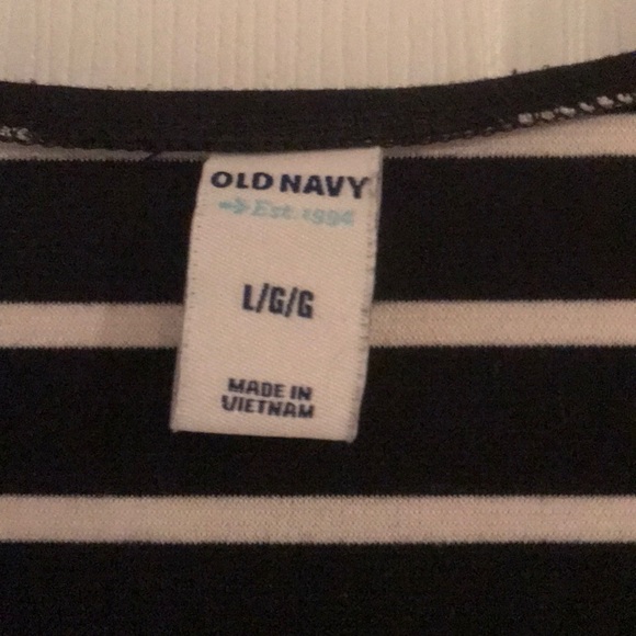 Old Navy Dress size L 3/4 sleeve black and white - Picture 2 of 3